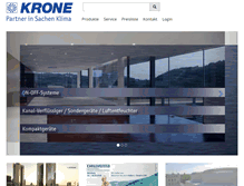 Tablet Screenshot of krone-klima.de